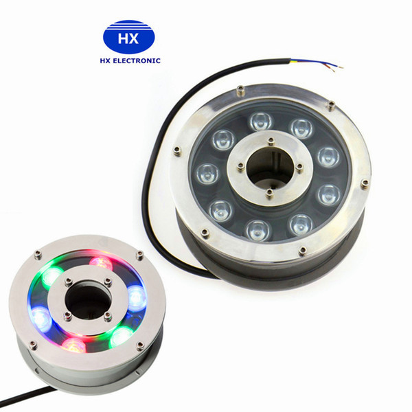 6W 9W 12W 18W RGB Led pool Light Free Shipping AC 12V 24V Underwater Lights Fountains Led Waterproof IP68