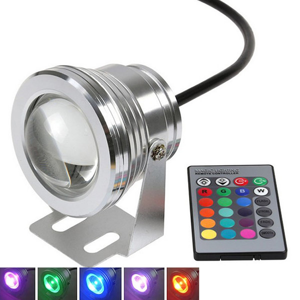 Spot silver Led Underwater Light RGB 10W 12V 1000LM 16 Colors Waterproof IP68 Fountain Pool Lamp Lighting led lamp CE UL SAA