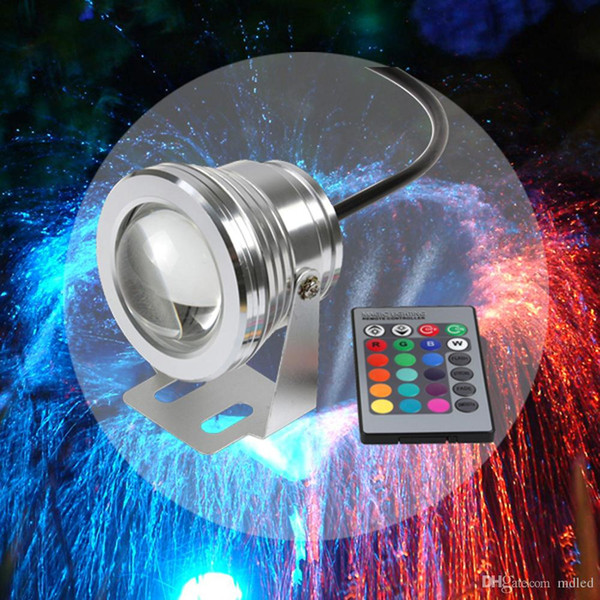 10W COB LED Spot Pool Light Underwater IP68 12V 1000LM Waterproof Swimming Fountain Light RGB 16 Color Change Remote Controller