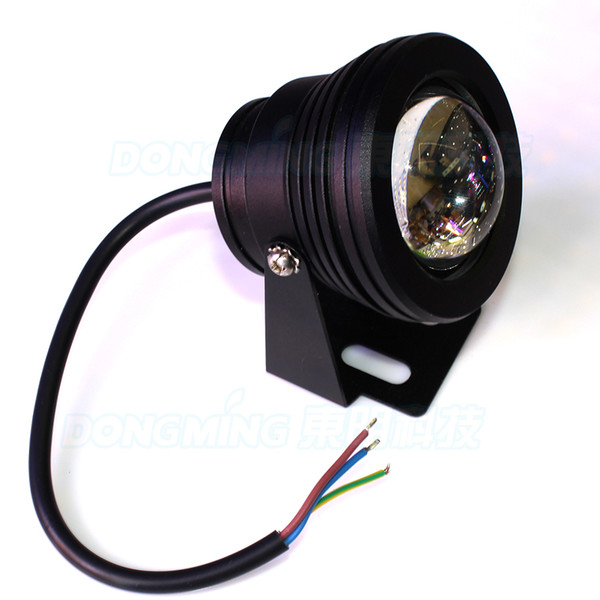 Black cover white warm white rgb red blue green 85-265V underwater led lights IP68 10W led underwater pool light convex lens underwater lamp