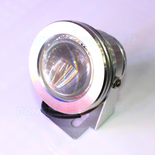 Silver cover white warm white rgb red blue green AC85-265V underwater led lights IP68 10W underwater pool light convex lens underwater lamp