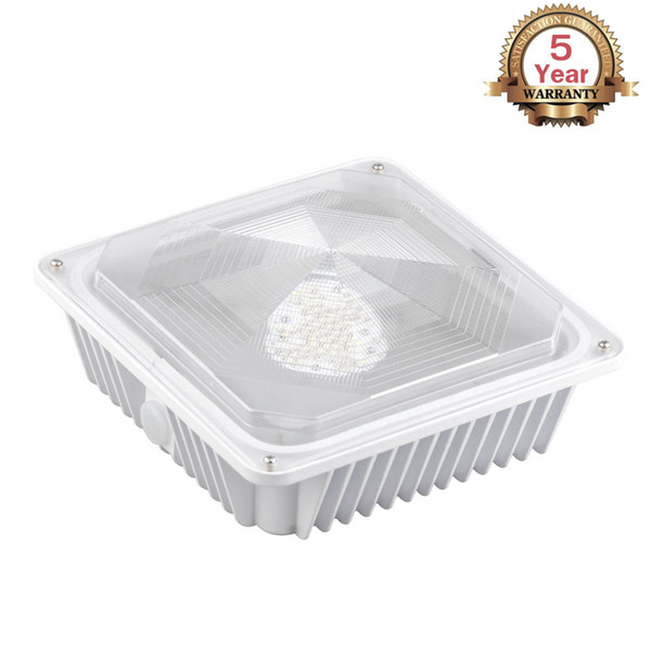 LED Parking Garage Canopy Lights 75W LED Ceiling Canopy Fixture - LED Area Canopy Garage Fixture Lights