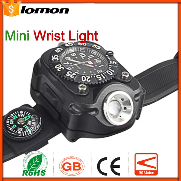 Tactical Rechargeable LED Flashlight Wristlight Wrist Light Lamp Waterproof 5 Modes LED Wrist Watch Torch Outdoor Sports Handy Portable Lamp