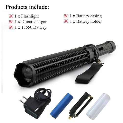 Baseball Bat lanterna powerful telescoping cree xml L2 led flashlight tactical torch baton flash light self defense 18650 OR AAA