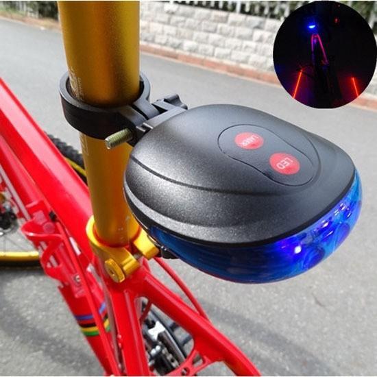 (5 LED 2 Lasers ) Bike Laser Light Bicycle Rear Tail Lamp Cycling Safety Led Flash High Quality Free Shipping