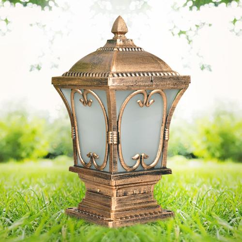 Outdoor led post lantern warm white cold white color bronze black finish outdoor lighting fixture die casting aluminum body frosted glass