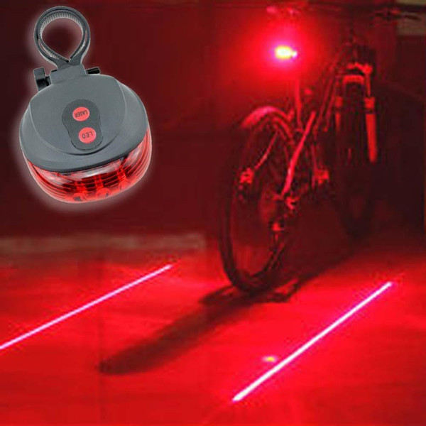 5LED 2Laser Bike Bicycle light 7 Flash Mode Cycling Safety Rear Lamp waterproof Laser Tail Warning Lamp Flashing 5 led 2 laser