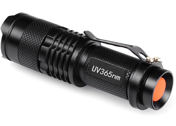 3W UV 365nm LED Flashlight Torch Light Aluminum alloy 1 Mode For Detect Fluorescent Substances