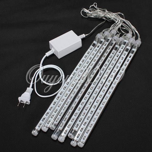 8pcs/lots 50CM 30leds led Meteor Shower Rain Tube Snowfall LED Light Tree Garden Decoration White,blue Multi-color