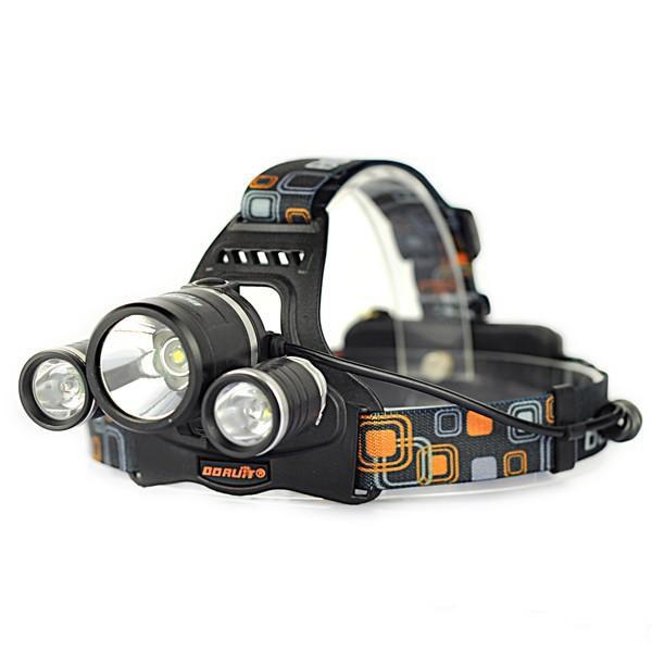 5 LED Headlight 15000 Lumens Cree XM-L T6 Head Lamp High Power LED Headlamp +2pcs 18650 Battery +Charger+car charger