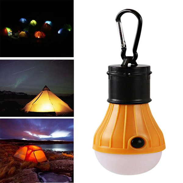 3 LED Camping Tent Light Bulb Outdoor Portable Hanging Fishing Lantern Lamp Yellow