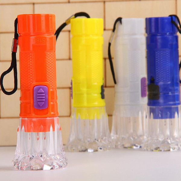 2017 new Plastic mini flashlight mini led flashlight portable crystal flashlight Outdoor camping equipment free shipping