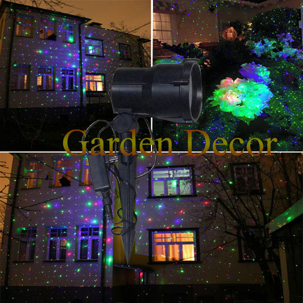 Red&Green&Blue moving outdoor stars garden laser shower light/waterproof IP65 Christmas decoration light/outdoor lawn light/landscape laser