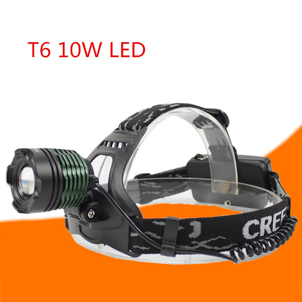 18650 Rechargeable Headlamp CREE T6 LED Headlight 8000LM 3-Mode Light Choice Outdoor Hiking Camping Fishing light + AC Charger Free Shipping