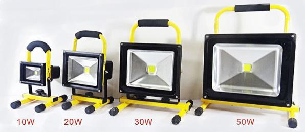 10W 20W 30W 50W LED Rechargeable Fish Lamp Waterproof Floodlight Car Emergency Lights Night Market Lighting Protable Worklight