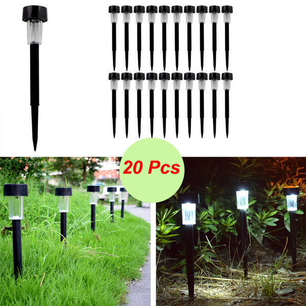 20pcs/Lot Solar panel LED Spike Spot Light Spotlight Landscape Garden Yard Path Lawn Solar Lamps Outdoor Grounding Sun Light