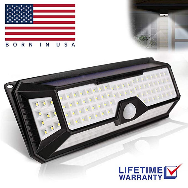 136 LED Solar Floodlights Waterproof PIR Motion Sensor Garden Street Light Powered Wall Lamp for Outdoor Solar Lighting