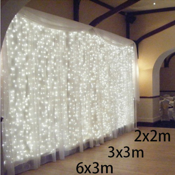 2x2/3x3M LED Wedding fairy Light christmas garland LED Curtain string Light outdoor new year Birthday Party Garden Decoration