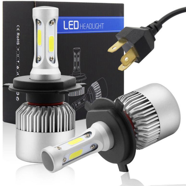 Edison2011 High Quality S2 LED Headlight H7 H4 H1 LED Bulb Car Light 72W 8000LM COB Auto Headlamp LED 9005 9007 Fog Light