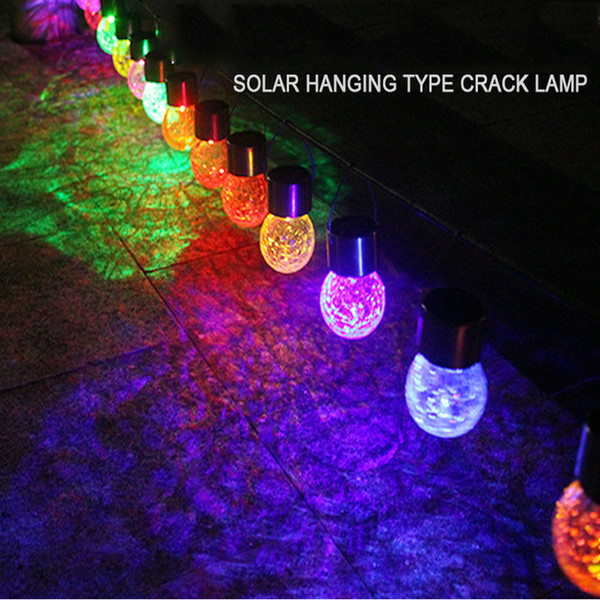 2018 LED Sepak takraw Lights Ring Crack Garden Holiday Light String Garden Decoration Light Solar Lights