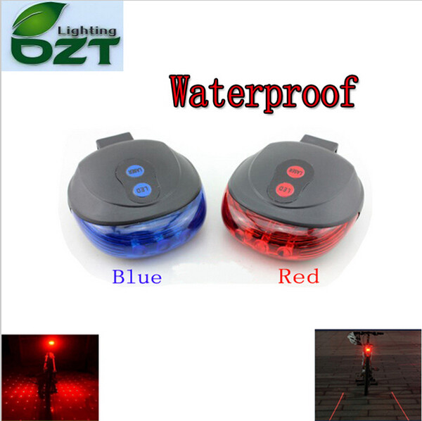 Bicycle Light Waterproof Bicycle Laser Tail Light 2 Lasers + 5 LEDs Bike Safety Red Warning Light Cycling Safety Caution Lamp