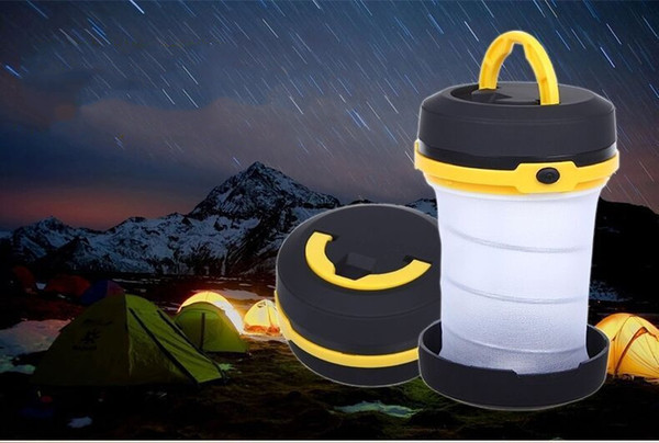 Camping Lantern Collapsible Led Lantern Flashlight With 2x D-ring Key Chain Clip,3 Modes,Battery Operated,Portable,Water-Operated LLFA