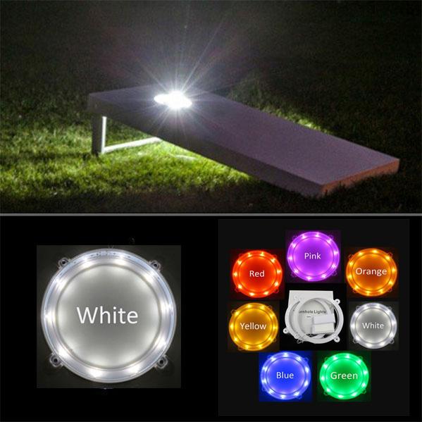 2pcs/set Cornhole LED light ring set for bean bag toss game cornhole light easy install high quality 7 Colors, Sturdy Build,Lasts 100+ Hour