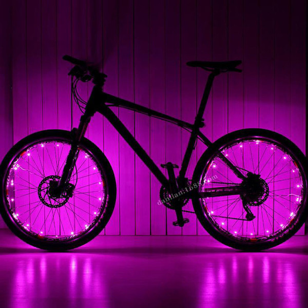 20 LED Colorful Bicycle Flash LED Light Mountain Road Bike Cycling Wheel Spoke led lamps 2m String Wire Lamp hot wheel lighting