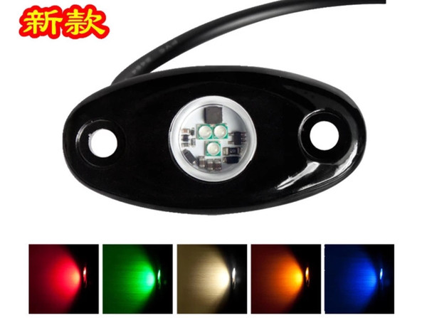 Auto accessories 9w 12 volt recessed deck lighting colorful safety led light,Decoration light for offroad Rock light