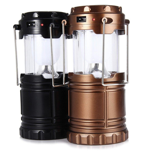 Classic style 6 LEDs Rechargeable Camping Light Collapsible Solar Camping Lantern Tent Lights for Outdoor Camping Hiking