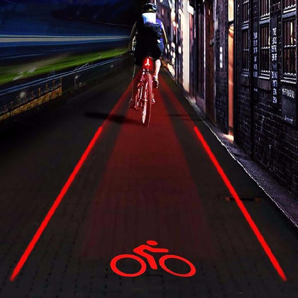 5 LED+2 Laser Beams LED Bicycle Laser Light Taillight Bike Rear Light Beam Safety Turn Signals LED Lights for Bike Accessories