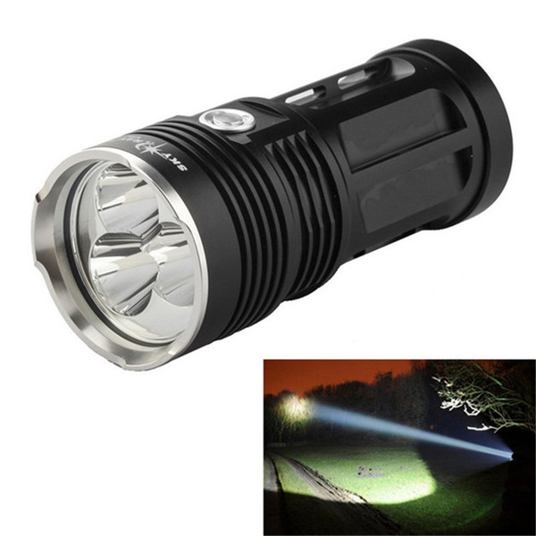 5000 Lumens 3x XM-L T6 SKYRAY 3T6 Led Flashlight SKYRAY KING 3-Mode Led Torch Flash light Lantern by 4x 18650 Battery