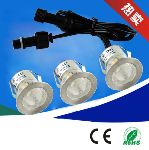 10pcs/set 30mm 12V Outdoor Garden Stair Path Flat In LED Deck Lights + 8W Driver By Fast DHL