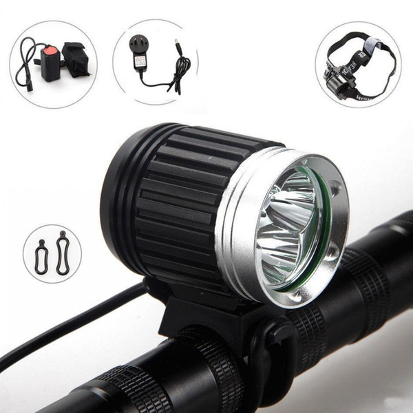 4000 Lumen 3 x CREE XM-L T6 LED Bike Bicycle Light HeadLight HeadLamp for cycling,Outdoor + 6400mAh Battery Pack + Charger