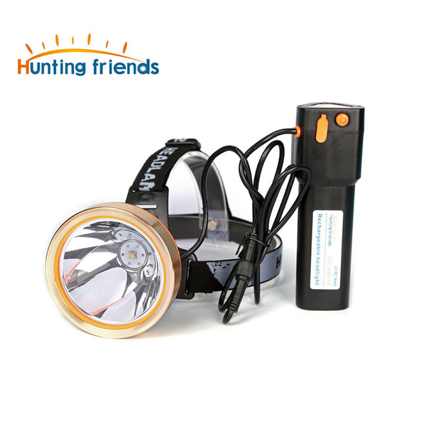 Hunting Friends High Power LED Headlamp Rechargeable Headlamp Waterproof Headlight Head Flashlight for Hunting Fishing Camping