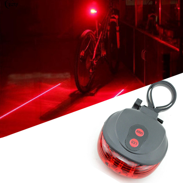 Bike Laser Tail Lights 2 Laser 5 LED Cycling Bicycle Bike Taillight Bicycle Rear Lamp Warning Lamp Flash Alarm Light