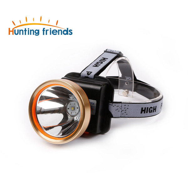 Super Bright LED Headlamp 18650 Flashlight Forehead 2 Light Modes Waterproof Headlight Built-in 3x18650 Rechargeable Batteries