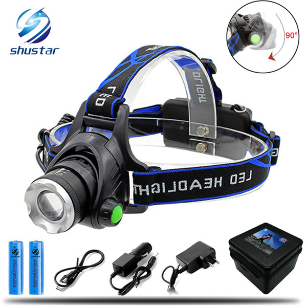 8000LM L2 T6 Led Headlamp Zoomable Headlight Waterproof Head Torch flashlight Head lamp Fishing Hunting Light