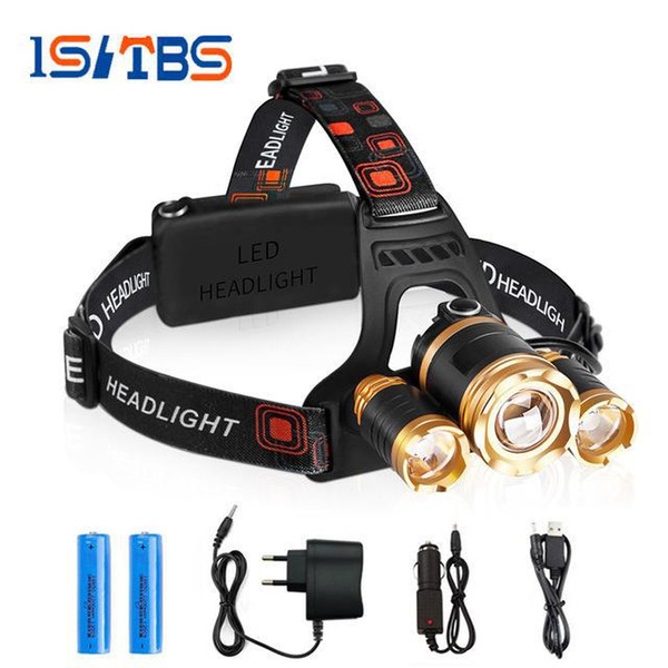 CREE XML-T6+2xR5 led headlamp headlight 10000 lumens led head lamp camp hike emergency light fishing outdoor equipment