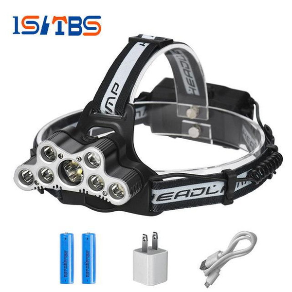 super bright led headlamp 9 CREE XML T6 LED headlight usb rechargeable head lamp 18650 high power led torch head flashlight