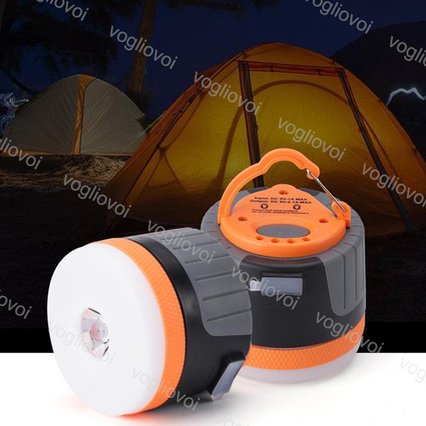 LED Outdoor Camping Lights Mini 2PCS Lithium Battery Lantern Tents Lamp white Night Hanging lamp USB Rechargeable Lights ABS TPE DHL