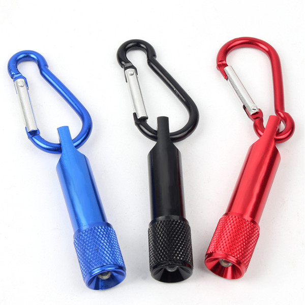 CRESTECH led keychain flashlights Aluminum Alloy body mini leds with Carabiner Ring sports mini flashlight keychain free shipping DHL