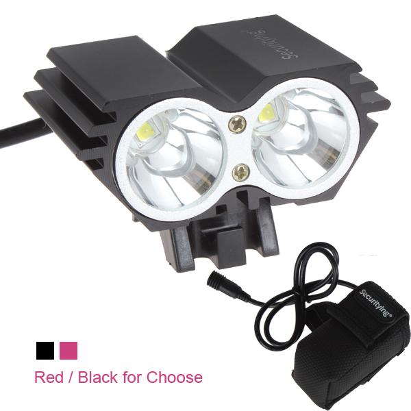Securitylng 1200 Lumens 2x XM-L U2 LED Bicycle Light Bike Headlamp Headlight Front Light with 4000mAh Battery Pack and Charger LEF_S22