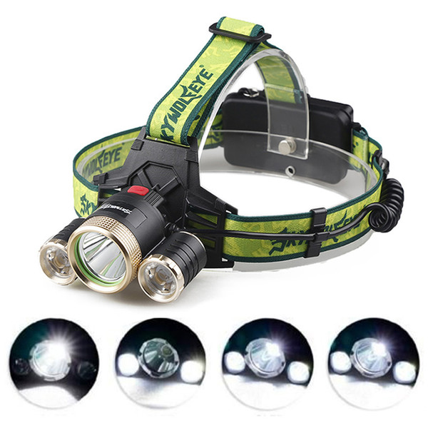 SKYWOLFEYE F526 Headlamp 9000Lm XML T6+2x XPE 3 LED Rechargeable 18650 Head Light Lamp Torch LHL_10I