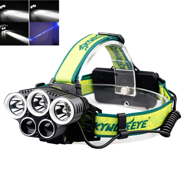 SKYWOLFEYE F526 Headlamp 1500Lm 3x T6+2x XPE 3 LED Rechargeable HeadLight Torch LHL_30H