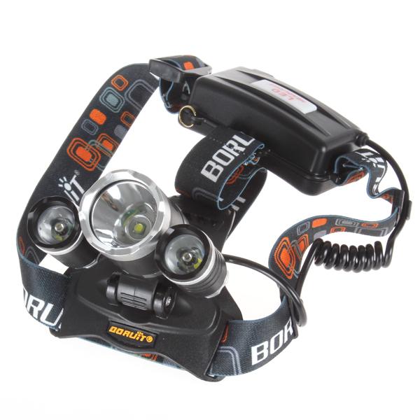 Low-cost short 5000LM JR-3000 3X CREE XML T6 LED Headlamp Headlight 4 Mode Head Lamp + AC Charger for bicycle bike light outdoor Sport