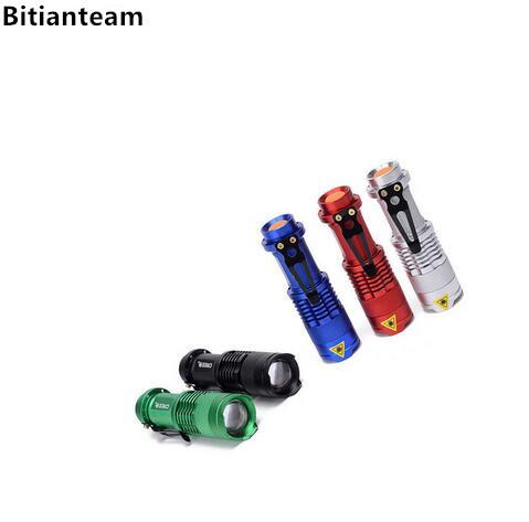 DZ20 Colourful Waterproof LED Flashlight High Power 2000LM Mini Spot Lamp 3 Models Zoomable Camping Equipment Torch Flash Light