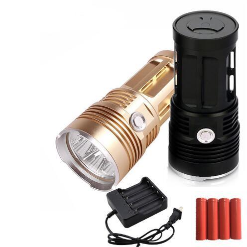 led flashlight MI-5 10000 lumen Camp Hunting Torch 5x Cree XM-L T6 tactical Lantern suitable 4x18650 battery