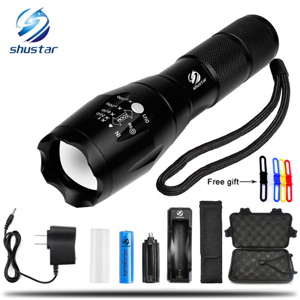 T6 4000Lumens 5 model High Power LED Torches Zoomable Tactical LED Flashlights torch light for 3xAAA or 1x18650 battery