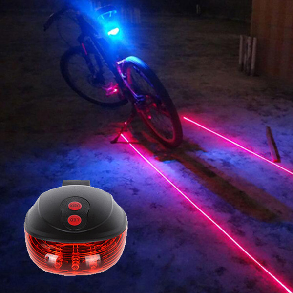 Night Warning Lamps Bicycle LED Light 2 Lasers Night Mountain Bike Tail Light Taillight MTB Safety Warning Bicycle Rear Lamp Bycicle Light